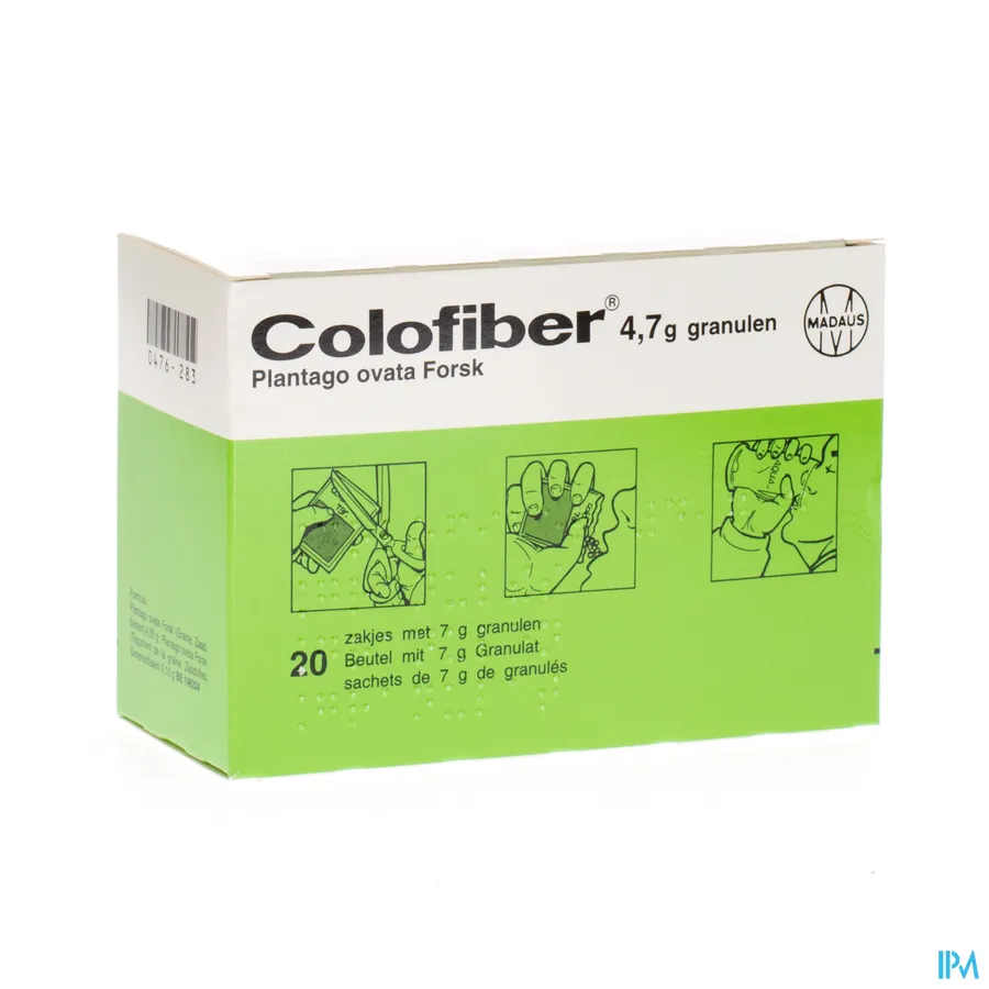 packshot van Colofiber 20 zakjes