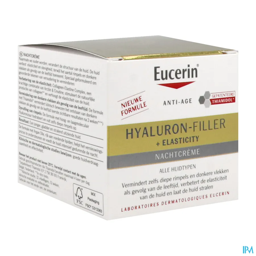 packshot van Eucerin Hyaluron-Filler + Elasticity Nachtcrème Anti-Age & Rimpels 50 ml