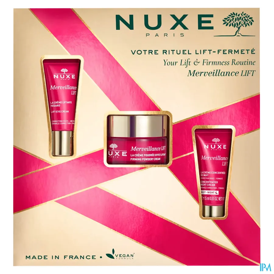 packshot van Nuxe Koffer Merveillance Lift 3 Producten
