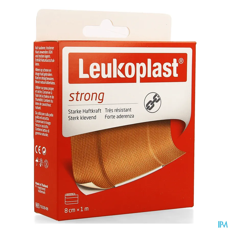 packshot van Leukoplast Strong 8 cm x 1 m 1 stuk