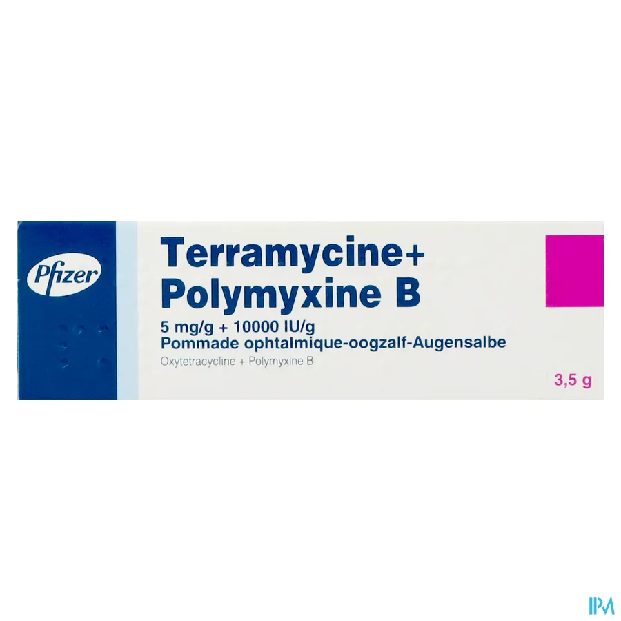 packshot van Terramycine Oogzalf 3,5g