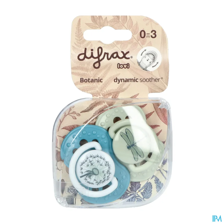 packshot van Difrax Fopspeen Dynamic Botanic 0-3m