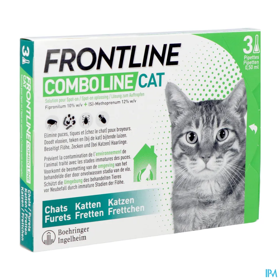 packshot van Frontline ComboLine Kat/Fret 3 x 0,5 ml