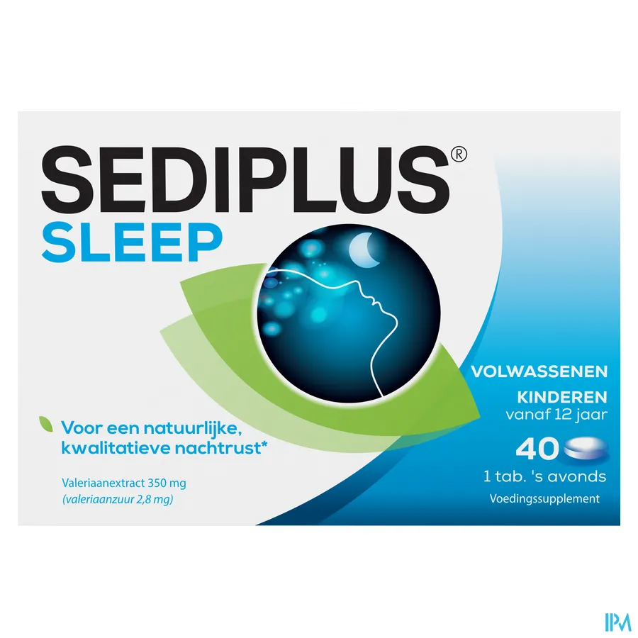 packshot van Sediplus Sleep voor een Natuurlijke Kwalitatieve Nachtrust 40 Tabletten