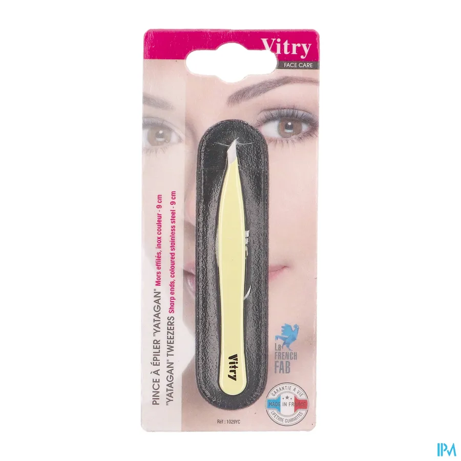 packshot van Vitry Epileerpincet met Schuine Ultrafijne Top Gekleurd
