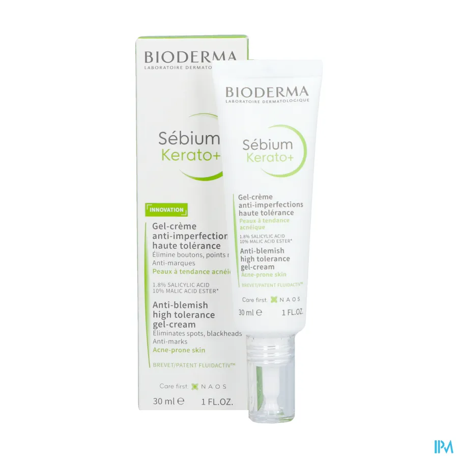 packshot van Bioderma Sébium Kerato+ Gel-Crème 30 ml
