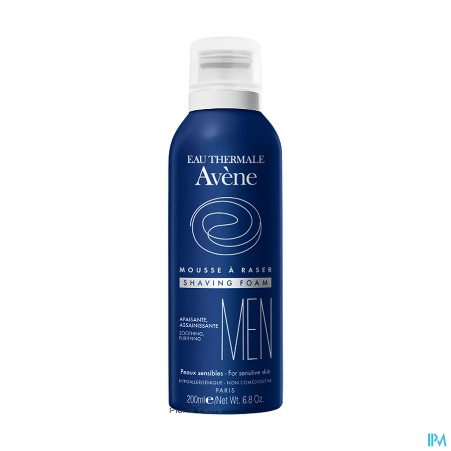packshot van Avène Men Kalmerende en Zuiverende Scheerschuim voor Gevoelige Huid 200 ml