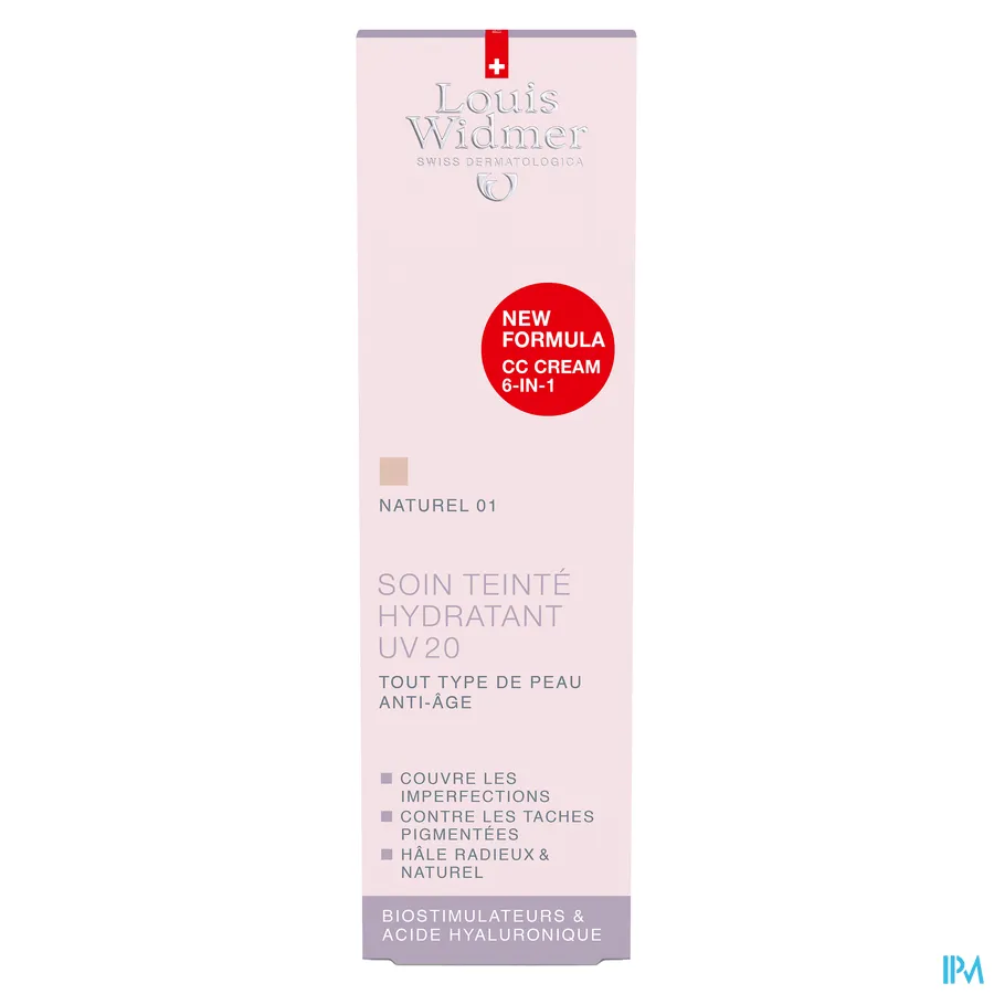 packshot van Louis Widmer Getinte Dagverzorging UV20 Naturel 01 parfum 30ml
