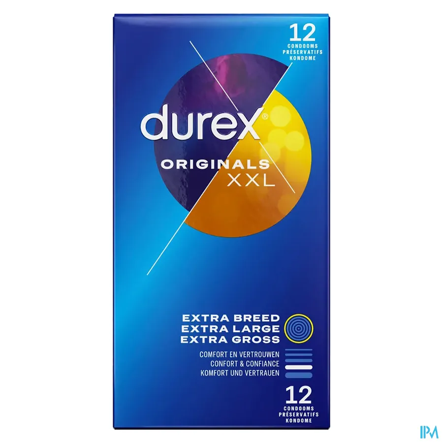 packshot van Durex Originals XXL Condooms 12 stuks