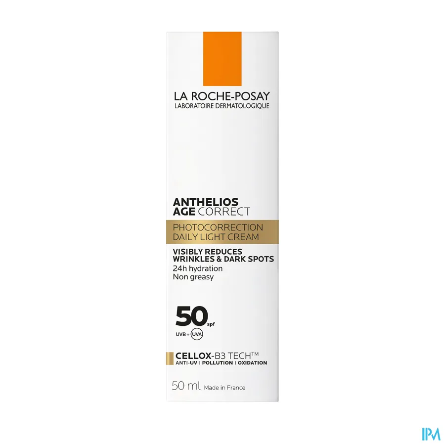 packshot van La Roche-Posay Anthelios Age Correct Lichte Dagcrème SPF 50+ 50 ml
