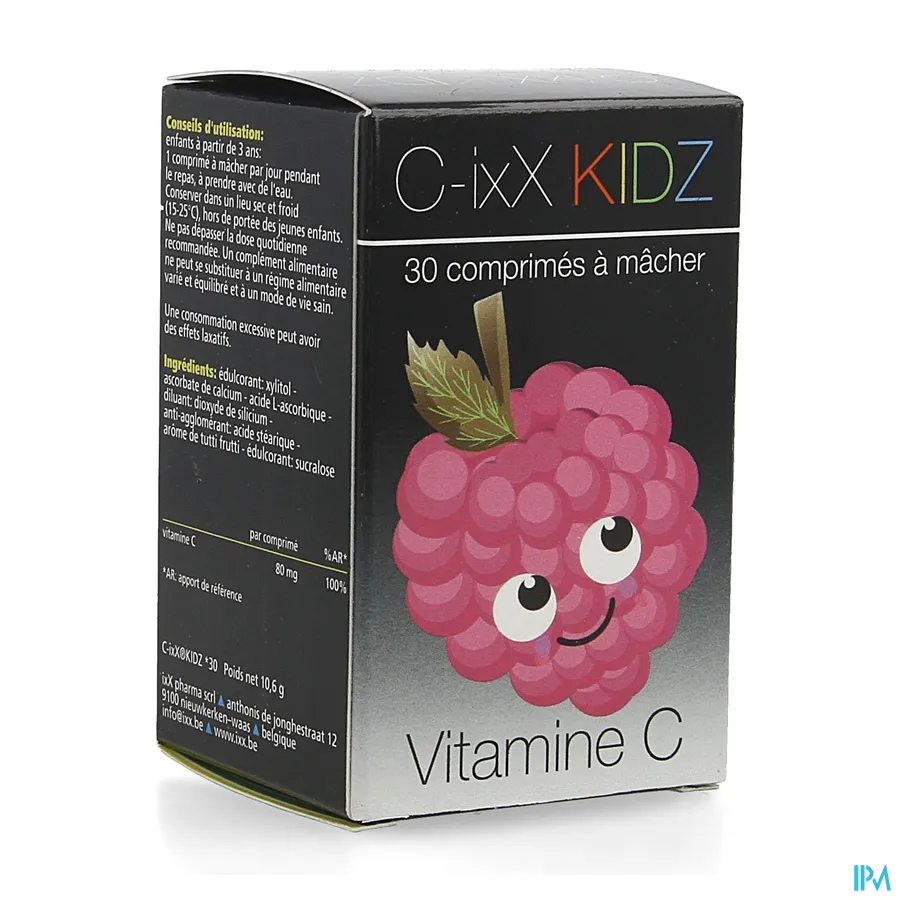 packshot van C-ixX Kidz met Vitamine C 30 Kauwtabletten