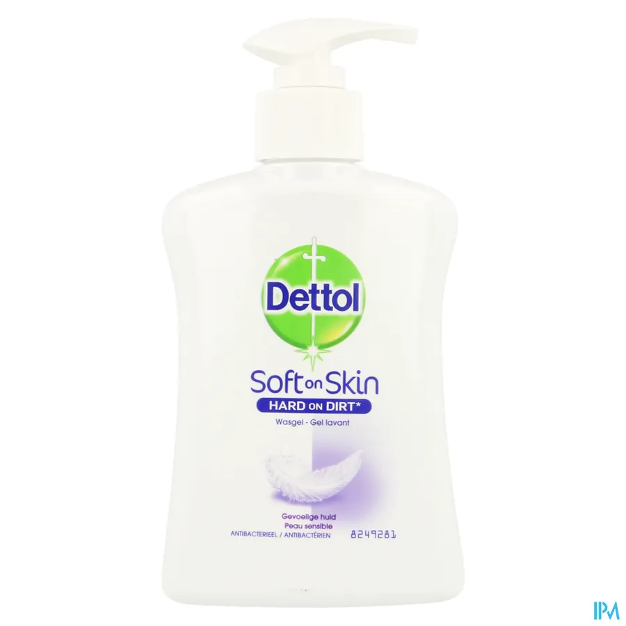 packshot van Dettol Soft on Skin Hard on Dirt Wasgel 250 ml