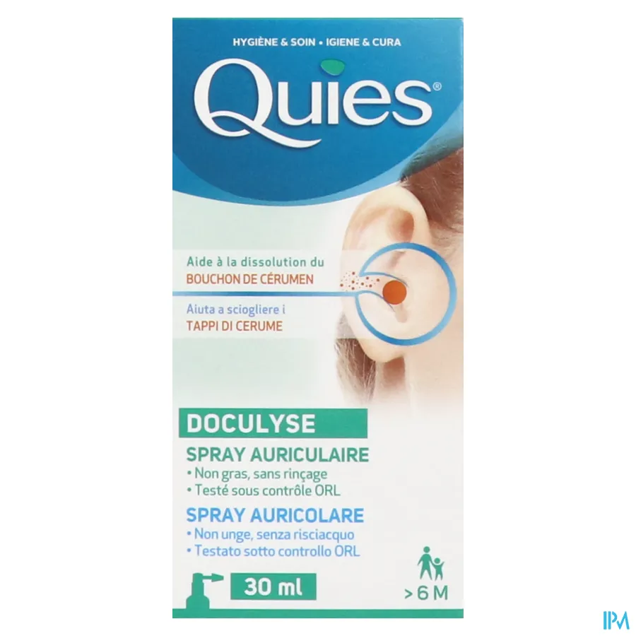 packshot van Quies Doculyse tegen Oorsmeerproppen Spray met Doseerpomp 30 ml