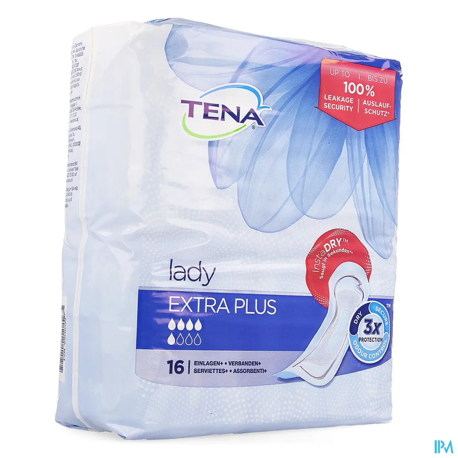 packshot van TENA Discreet Extra Plus 16 stuks