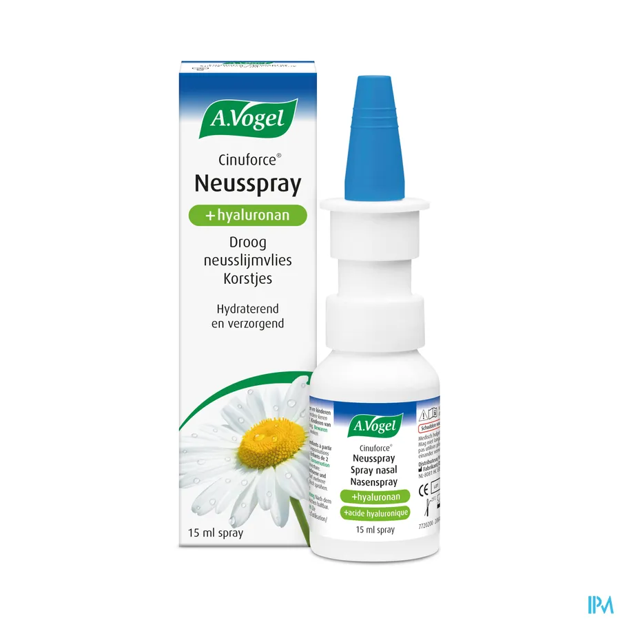 productshot van A. Vogel Cinuforce Neusspray voor Droog Neusslijmvlies en Korstjes 15 ml