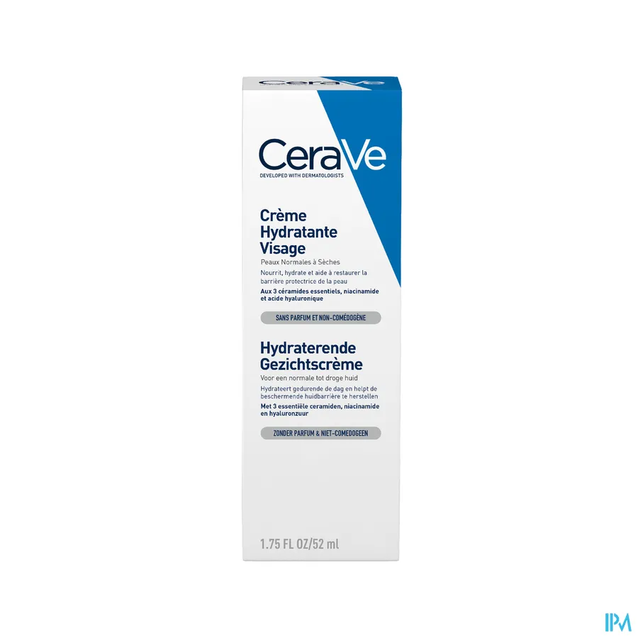 packshot van CeraVe Hydraterende Gezichtscrème 52 ml