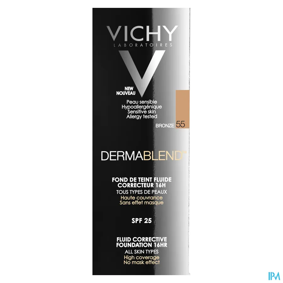 packshot van Vichy Dermablend Fond De Teint Fluide 55 Bronze 30 ml