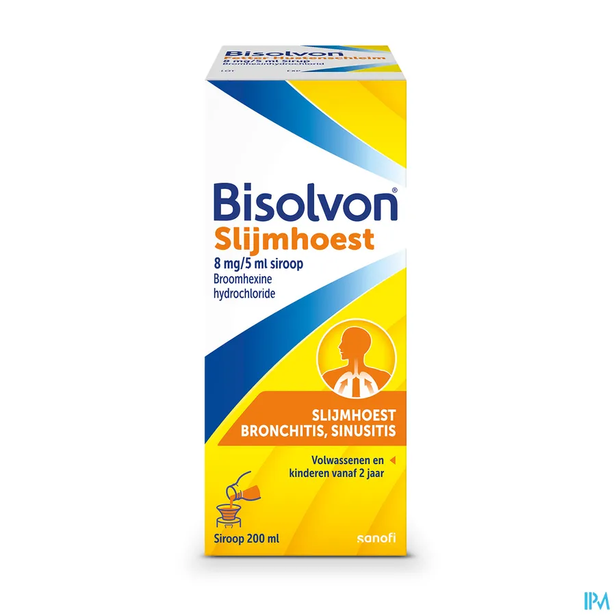 packshot van Bisolvon 200ml siroop