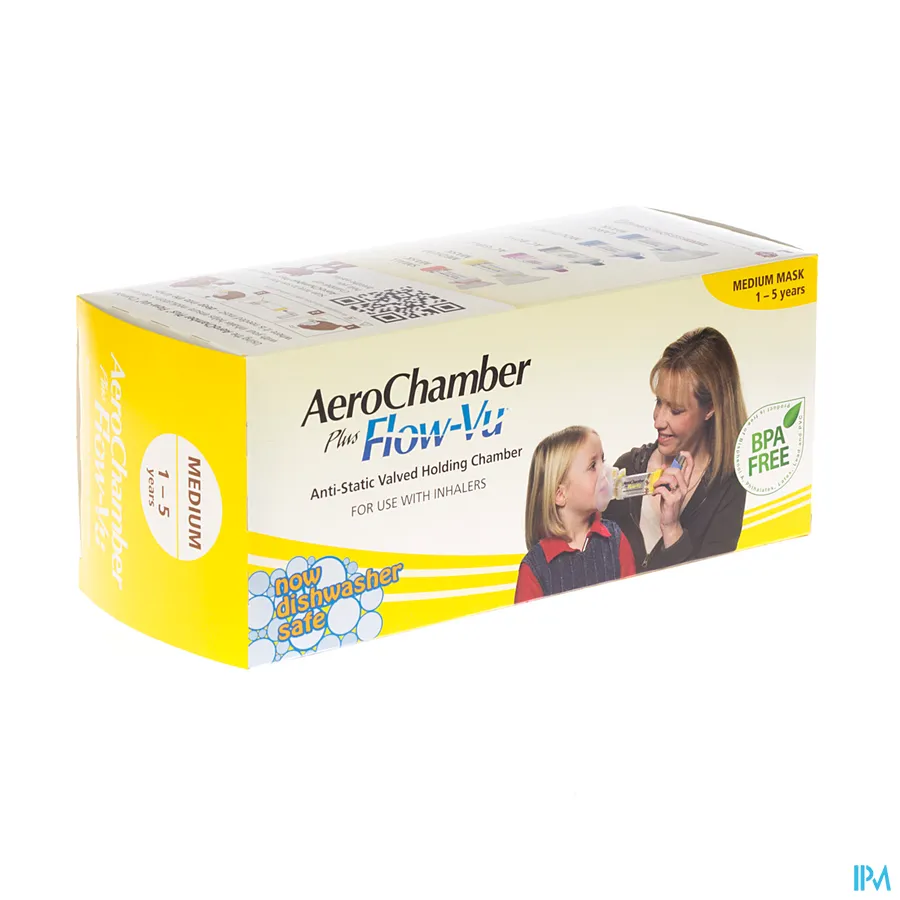 packshot van Aerochamber geel kind
