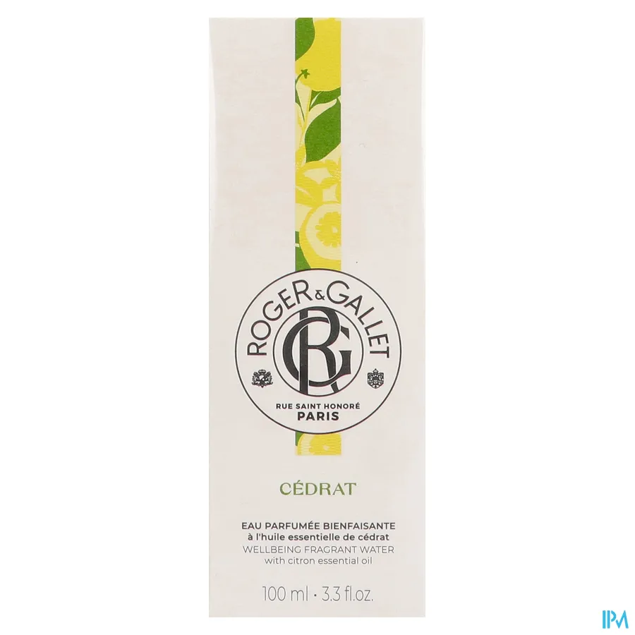 packshot van Roger & gallet Cedrat Eau Parfumee 100 ml