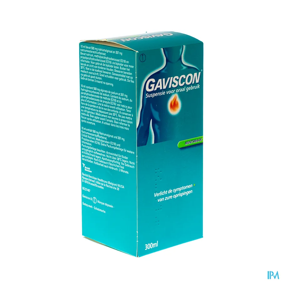 packshot van Gaviscon tegen Zure Oprispingen Muntsmaak 300 ml