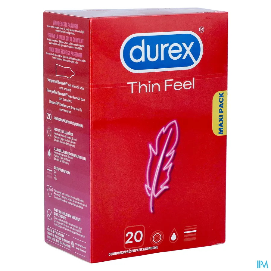 packshot van Durex Thin Feel Condooms 20 stuks