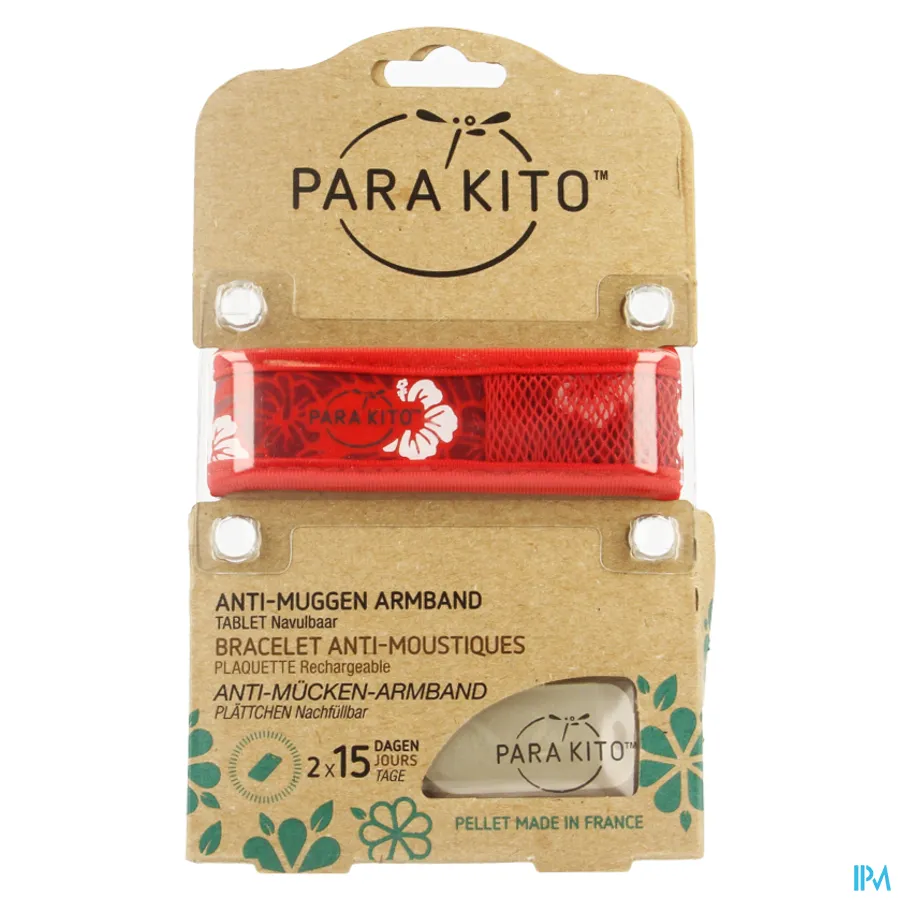 packshot van ParaKito Anti-Muggen Armband Jungle en Tropical Hawai met 2 Navultabletten