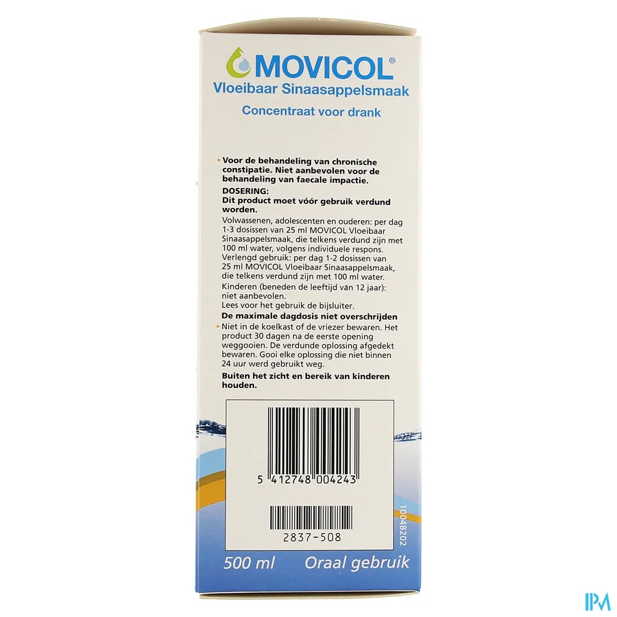 packshot van Movicol Sinaas Vloeibaar 500ml