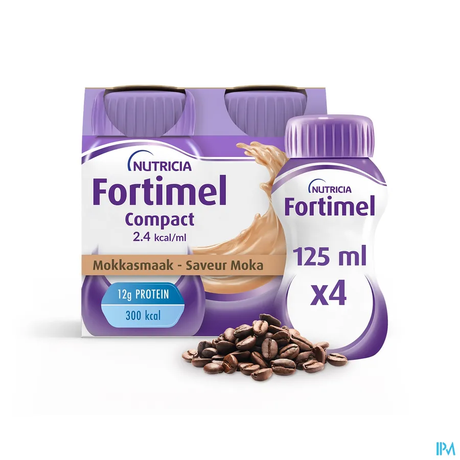 packshot van Fortimel Compact 2.4kcal Moccha 4x125 ml