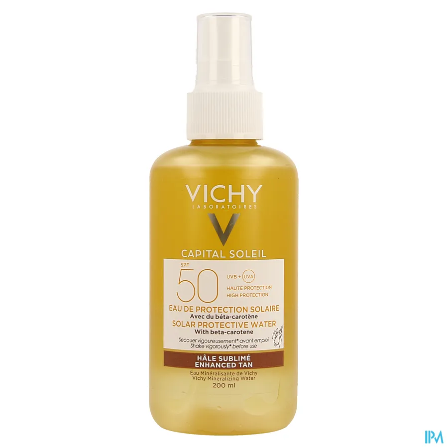 packshot van Vichy Capital Soleil Zonbeschermend Water Optimale Bruine Teint SPF50 200 ml