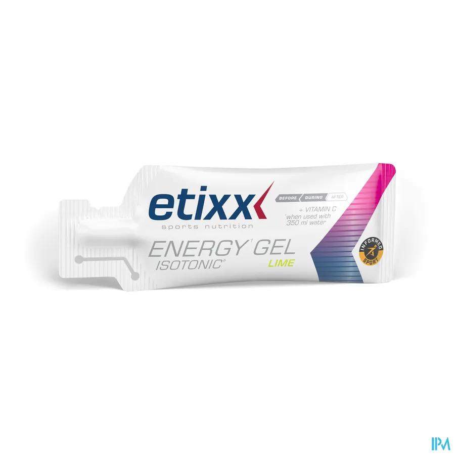 productshot van Etixx Isotonic Energy Gel met Limoensmaak 12 x 40 g