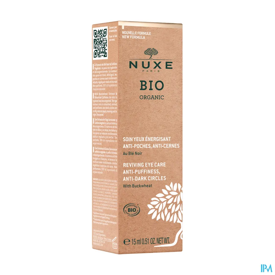 packshot van Nuxe Bio Organic Reviving Eye Care Anti-Puffiness 15 ml