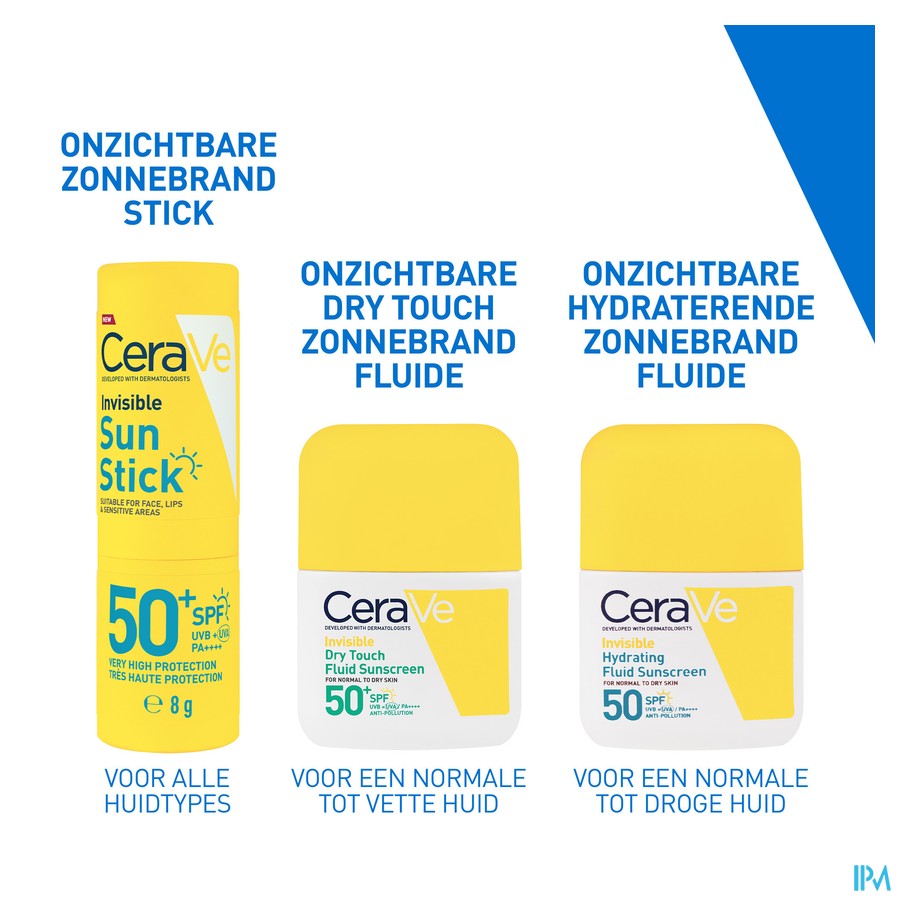 CeraVe Onzichtbare Zonnestick SPF 50+ 8 g