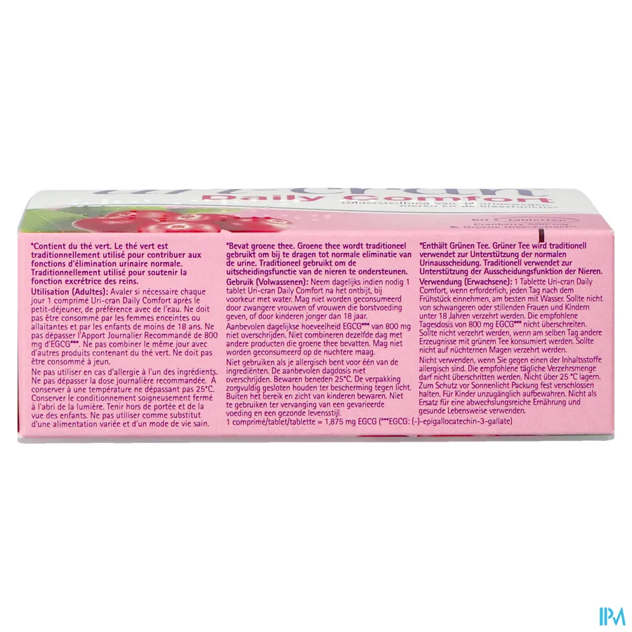 packshot van Uri-Cran Daily Comfort 60 tabletten