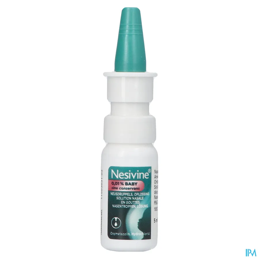 packshot van Nesivine Baby 0,01% Sine Conservans Druppels 5 ml