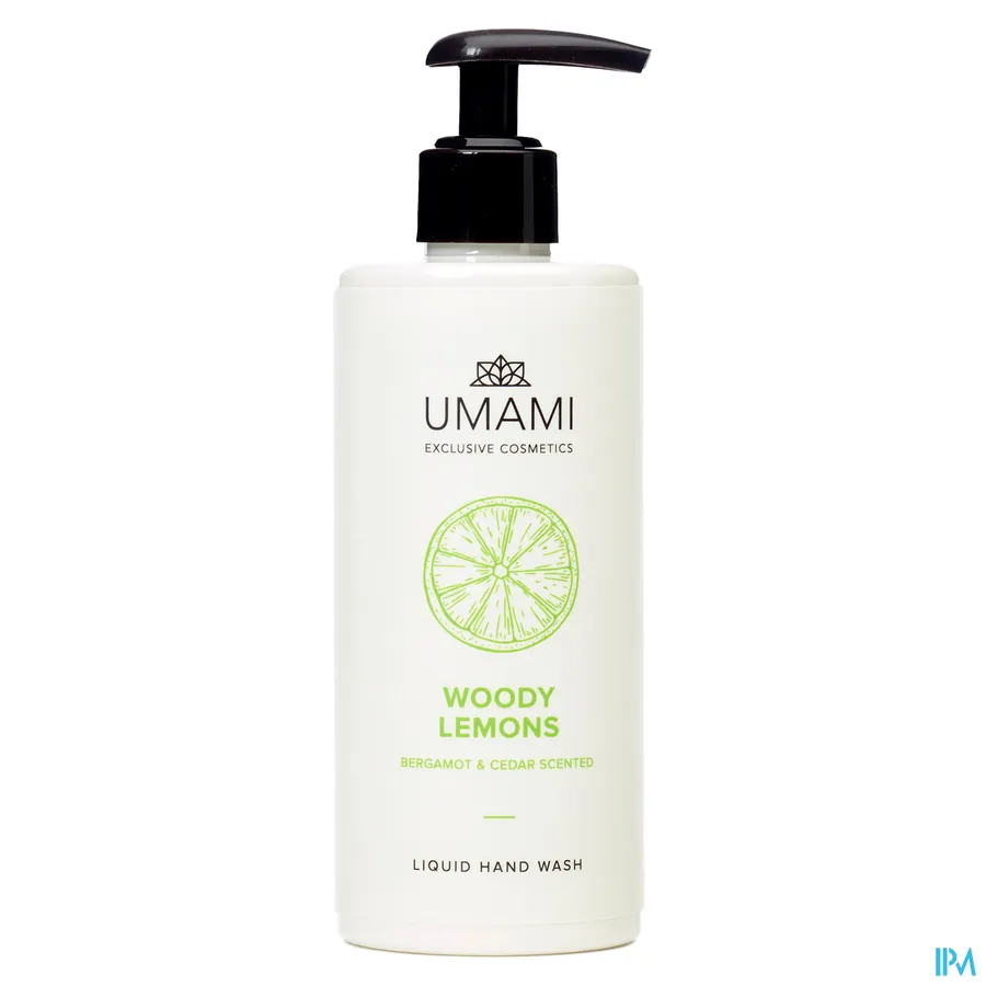 packshot van Umami Woody Lemons Bergamot en Ceder Hand Wash 300 ml