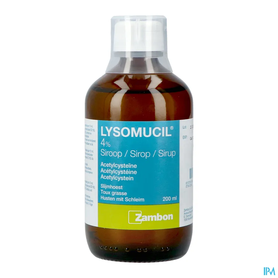 productshot van Lysomucil 4% Siroop 200ml