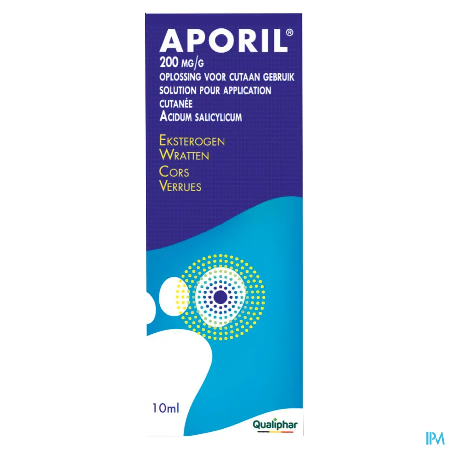 packshot van Aporil 200mg/g Oplossing Cutaan Gebruik 10 ml
