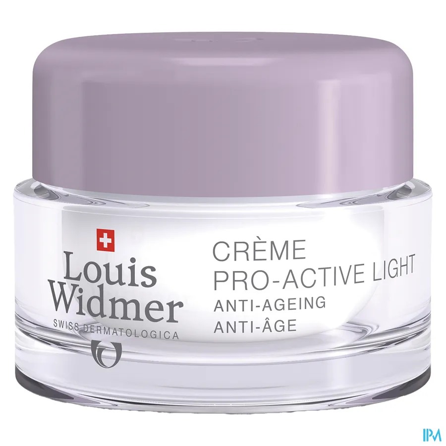 productshot van Louis Widmer Pro-Active Light Nachtcrème met Parfum Pot 50 ml