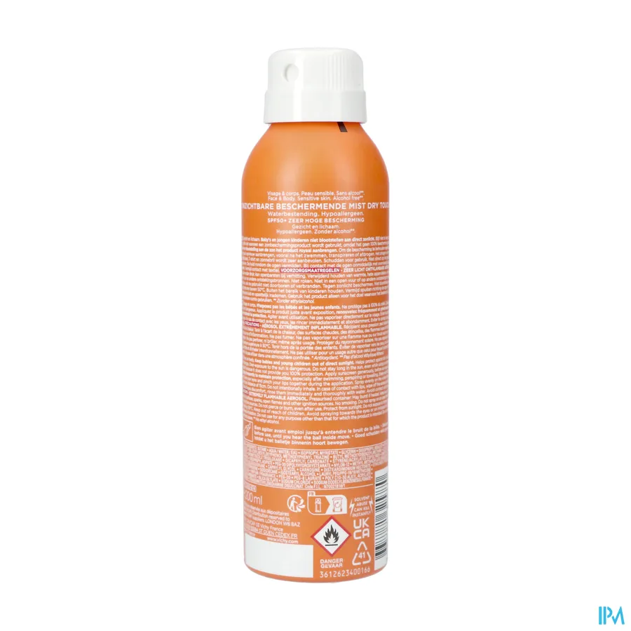 packshot van Vichy Ideal Soleil Onzichtbare Hydraterende Zonnemist met SPF 50 200 ml