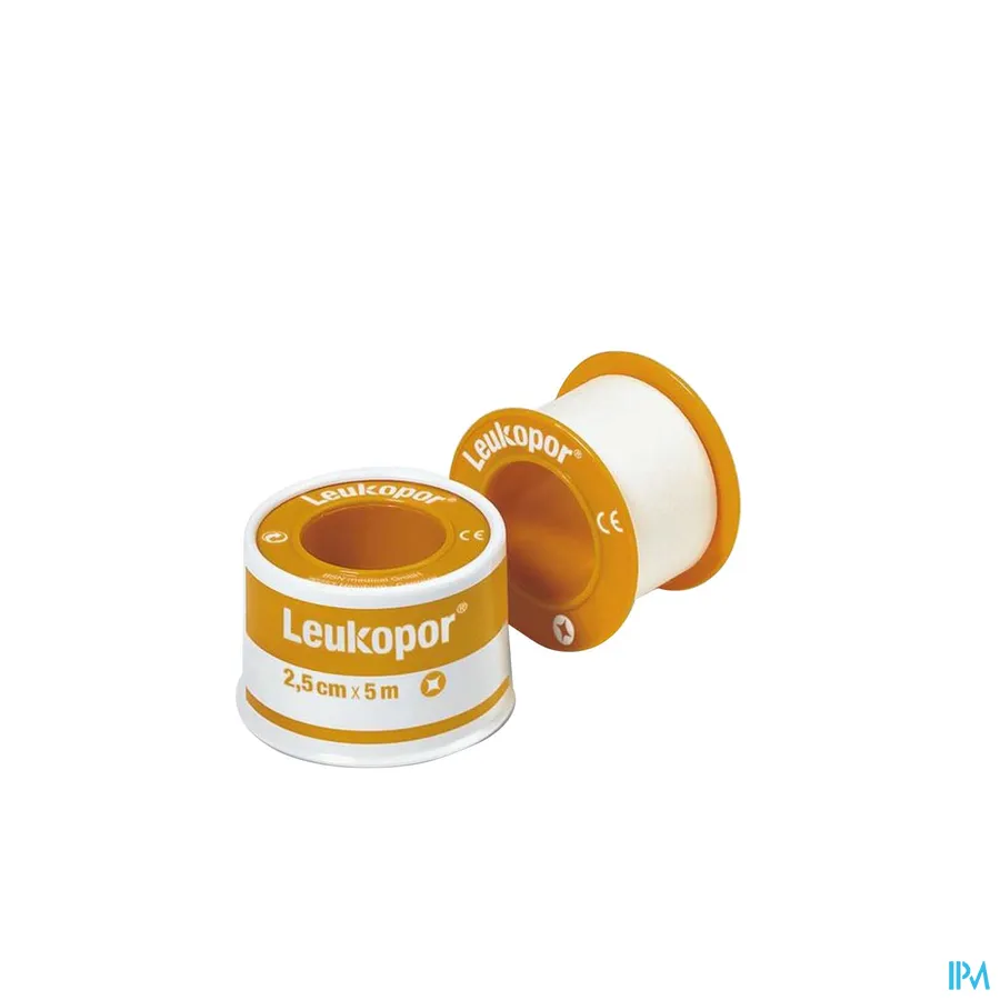 packshot van Leukopor Kleefpleister 2,5 cm x 5 m 1 stuk