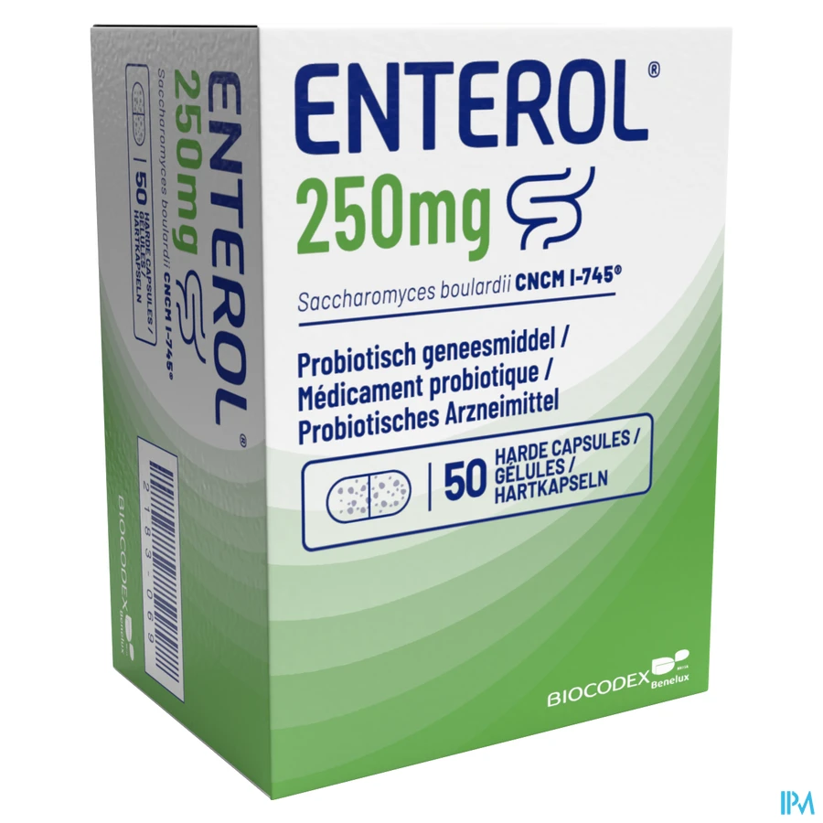 packshot van Enterol 50 Capsules