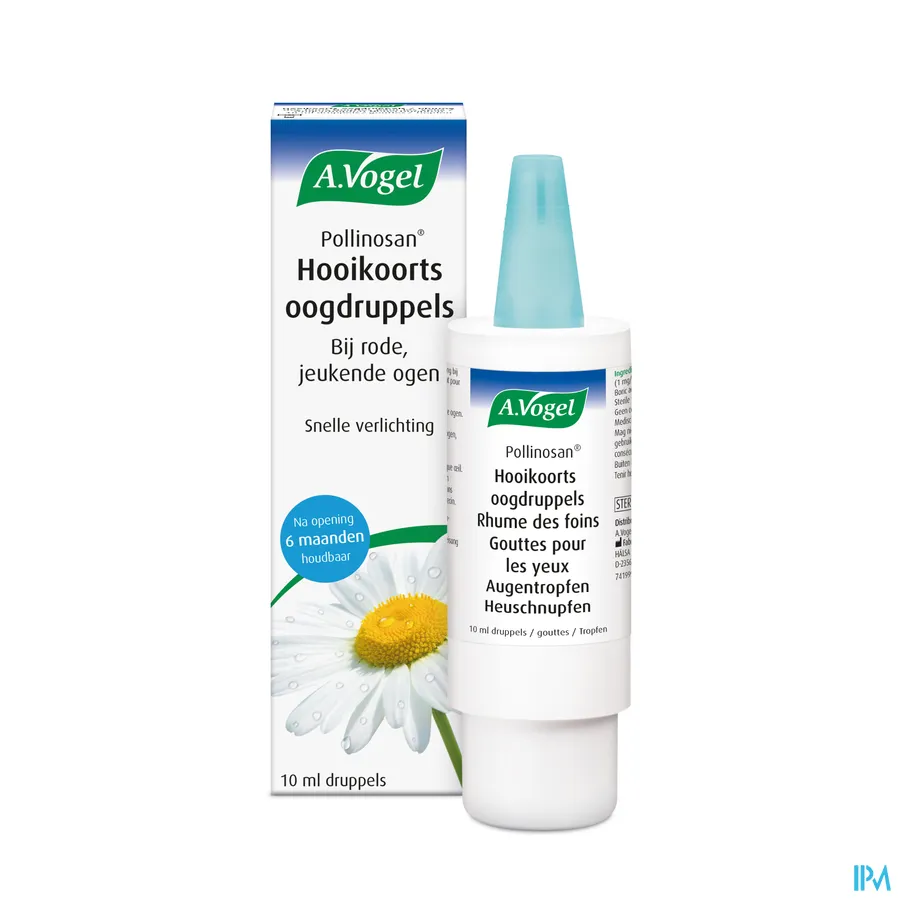productshot van A. Vogel Pollinosan Hooikoorts Oogdruppels bij Rode, Jeukende en Branderige Ogen 10 ml