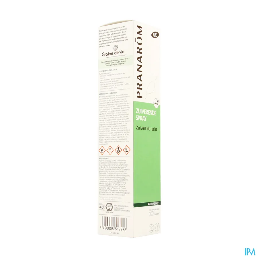 packshot van Pranarom Aromaforce Bio Omgevingsspray 150 ml