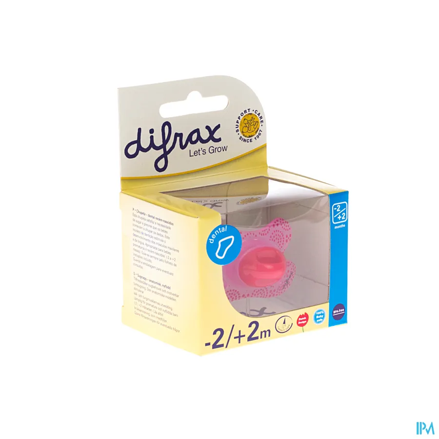 packshot van Difrax Fopspeen Newborn Dental Silicone -2/2m