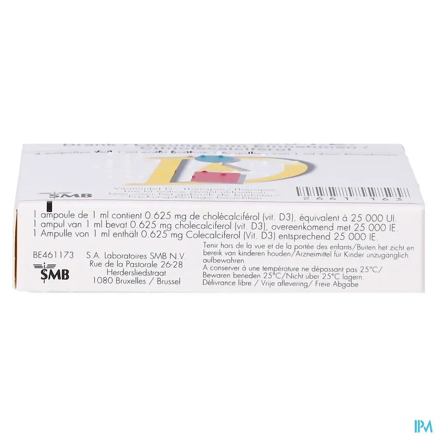 packshot van D-Cure 25000 IE Vitamine D Drinkbare Ampullen 4 Stuks