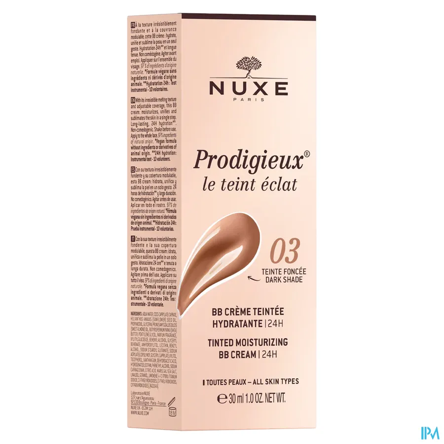 packshot van Nuxe Prodigieux Bb Creme Donker Getinte 03 30ml