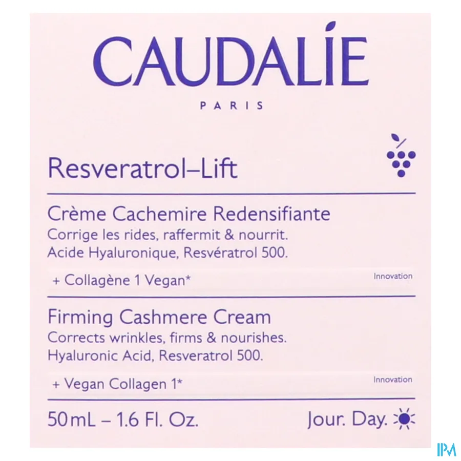 packshot van Caudalie Resveratrol Lift Kasjmiercreme 50ml