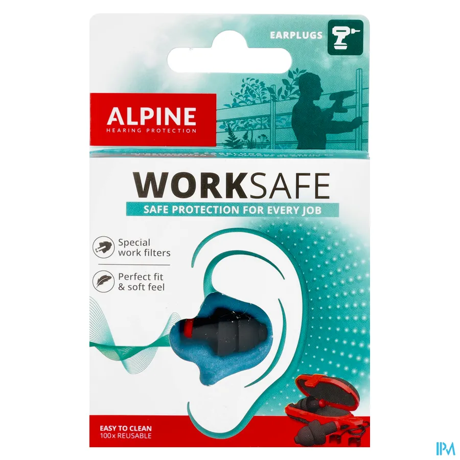 packshot van Alpine WorkSafe Oordoppen met Speciale Werk Filters 1 Paar