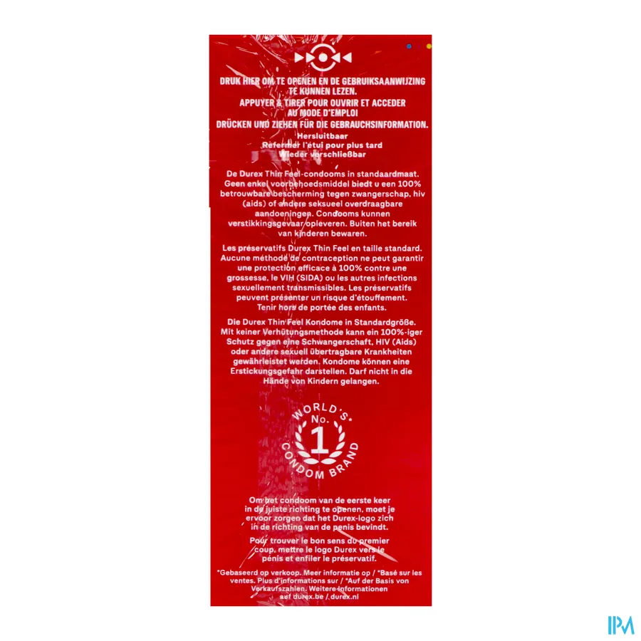 packshot van Durex Thin Feel Condooms 20 stuks